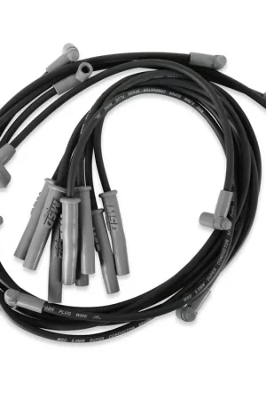 Worldwide Shipping MSD Wire Set, SC Blk, Chry. 383-440 HEI for Dist. For use on Chrysler 383-440 HEI with Distributor, Black jacket