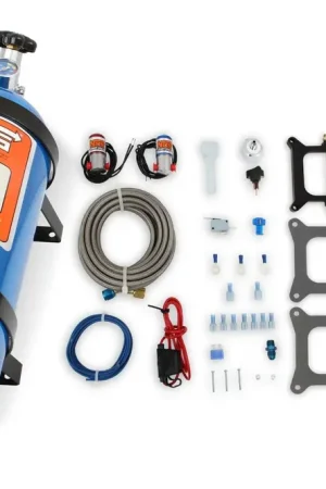 NOS "POWERSHOT" Holley 4Bbl Powershot series Nitrous System, fits Holley 4150 and Carter AFB late, 125 HP, includes Blue 10 lb Bottle Weekend Sale