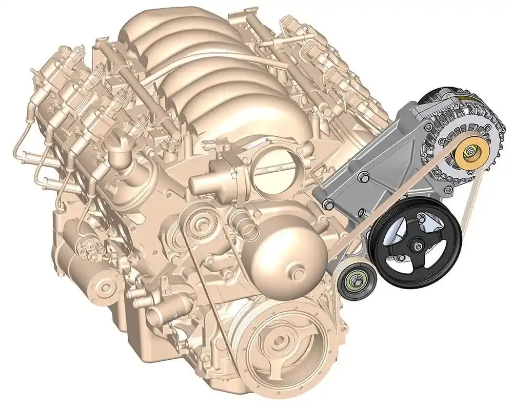 Holley - Driver's Side Bracket Includes Alternator, Power Steering Pump & Pulleys Fresh Stock
