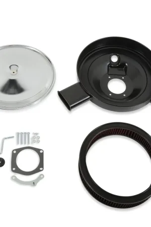 Bargain Holley - Dual Snorkel - Chrome Fits LS3-Style DBW Throttle Body - Cotton Gauze Element