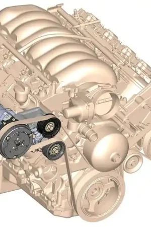 Final Sale Holley - Includes SD508 A/C Compressor, Tensioner, & Pulleys- Black Finish Passenger's Side A/C Bracket - Includes SD508 A/C Compressor, Tensioner, & Pulleys