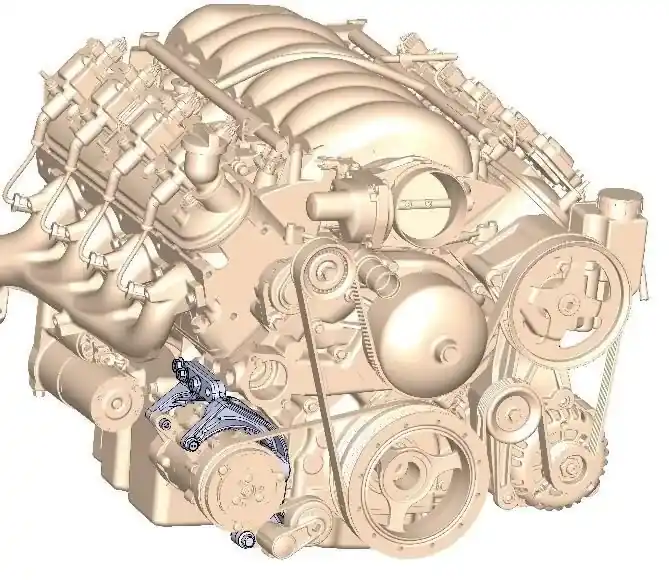 Worldwide Shipping Holley - Passenger's Side- Black Finish Low-Mount LS Drive System A/C w/ Sanden SD7 Compressor - Passenger's Side