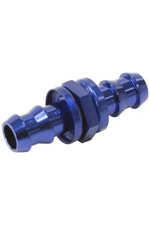 Aeroflow -4AN Male to Male Barb Push Lok Adapter - Black Professional Grade