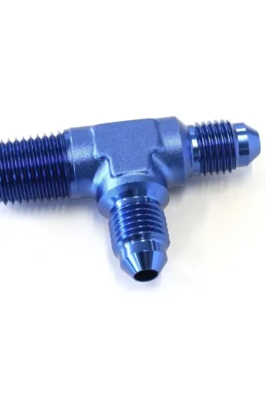 Aeroflow -4AN Tee with 1/4" NPT On Run - Black Limited Time