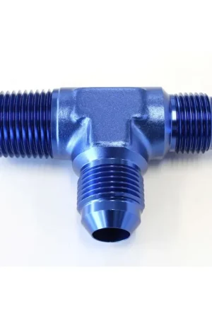 Aeroflow -8AN Tee with 1/2" NPT On Run - Black Authentic