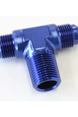 Aeroflow -8AN Tee with 1/2" NPT On Side - Black Buy Today