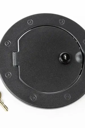 Rugged Ridge 07-18 Jeep Wrangler JK Textured Black Locking Gas Cap Door Fresh Stock