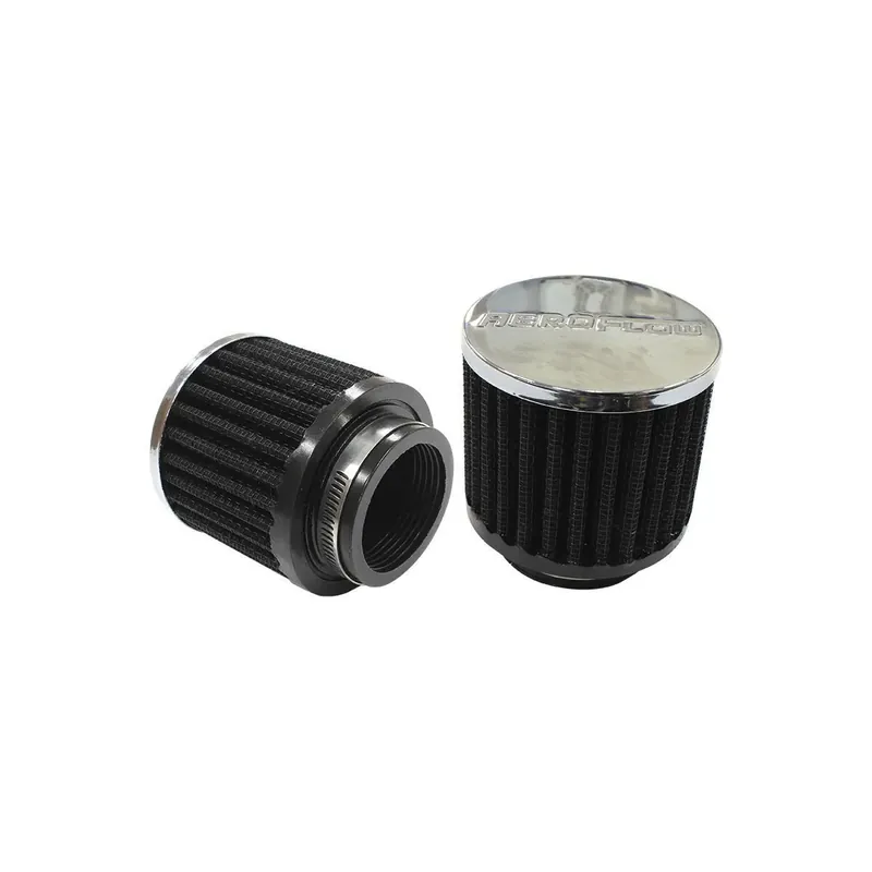 Fresh Stock Aeroflow 1 3/4" Universal Clamp-On Filter 3" O.D, 2 1/2"High - Chrome