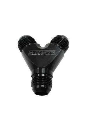 Popular Aeroflow 1 x -12AN 2 x -10AN Y-Block - Black