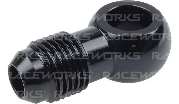 Raceworks 10.2mm Banjo To AN-4 Male Flare Stainless Steel 90Deg Reduced Price