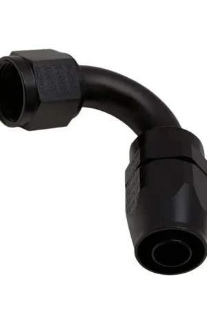 Deatschwerks 10AN Female Flare Swivel 120-Degree Hose End CPE Anodized Matte Black Editor’s Pick