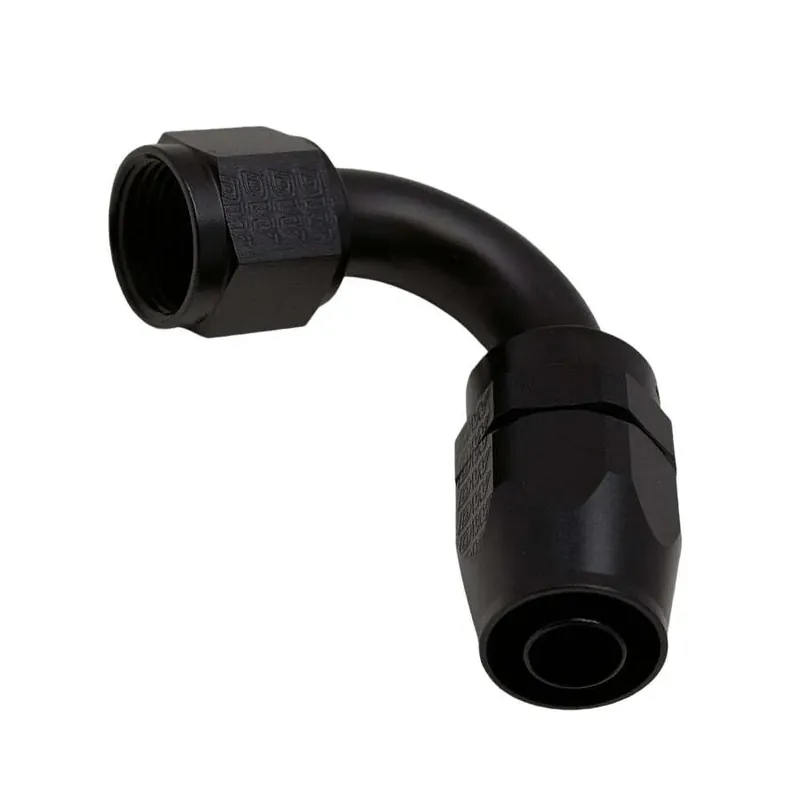 Deatschwerks 10AN Female Flare Swivel 120-Degree Hose End CPE Anodized Matte Black Editor’s Pick