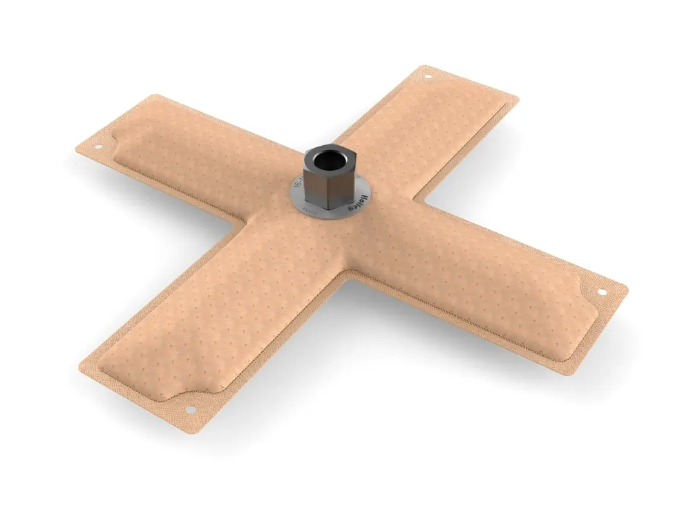 Holley 11" x 11" HydraMat®, Cross Center outlet pick-up with -3/8" NPT fitting. Fitting location designed for universal use. Buy Today