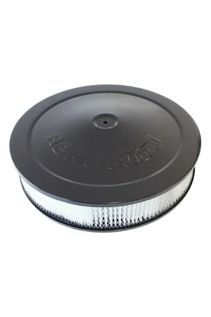 One Day Deal Aeroflow 14" x 3" Air Filter Assembly 5.125" Dropbase - Black Paper