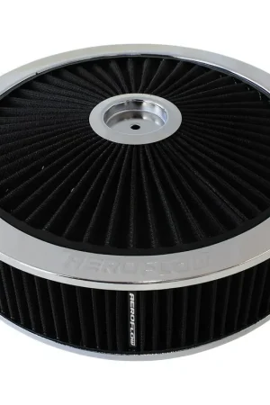Authentic Aeroflow 14" x 3" Full Flow Assembly 7-5/16" Flat Base - Chrome