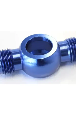 Aeroflow 14mm Alloy Double-Ended Banjo to Dual -6AN - Black Super Sale