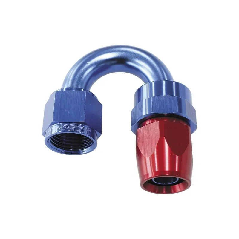 Aeroflow 200 Series PTFE 180 Deg Alloy Hose End -10AN - Black Price Drop