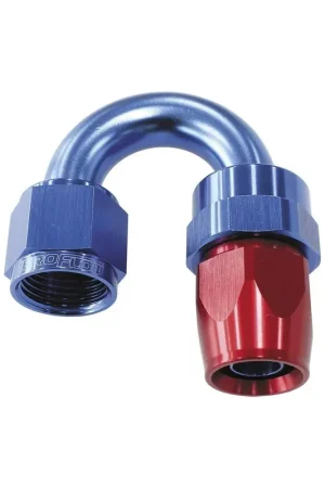 Aeroflow 200 Series PTFE 180 Deg Alloy Hose End -3AN - Blue Must Have