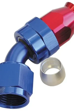 Special Discount Aeroflow 200 Series PTFE 45 Deg Alloy Hose End -3AN - Black