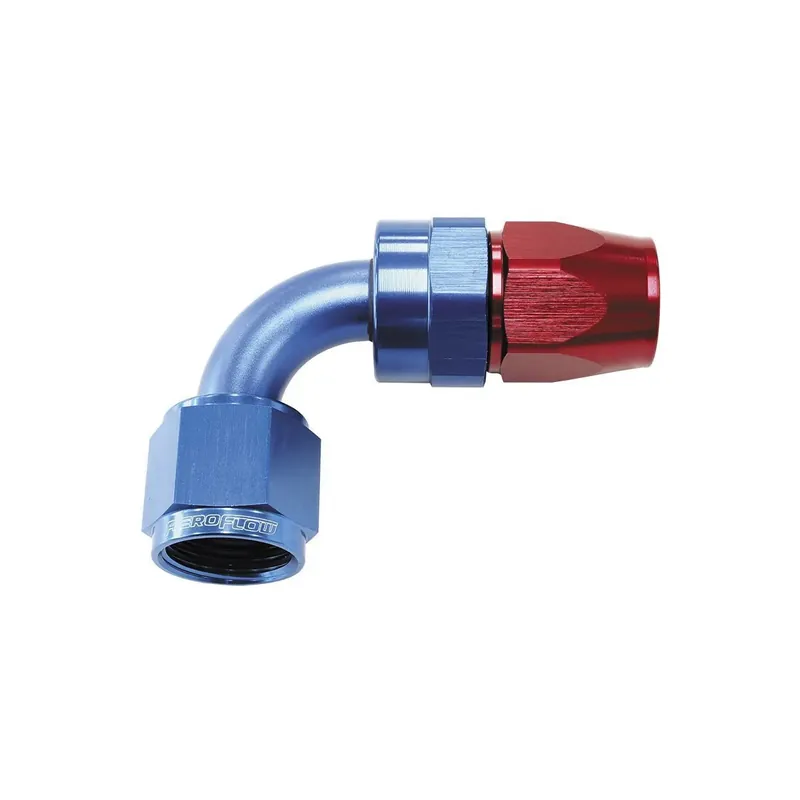 Final Sale Aeroflow 200 Series PTFE 90 Deg Alloy Hose End -20AN - Black