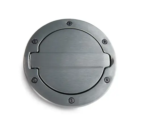 AMP Research 2007-2017 Jeep Wrangler JK 2/4 Door Fuel Door - Brushed Best Seller