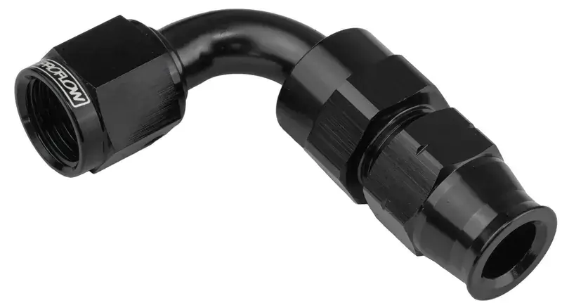 Clearance Proflow 3/4in Tube 90 Degree To Female -12AN Hose End Tube Adaptor Black