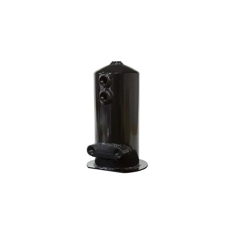 Sale Aeroflow 4 x -8 ORB Surge Tank Aluminium Dual Feed - Blk - 2.5L