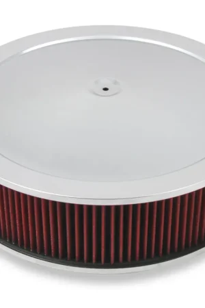 Holley 4150 Drop Base Air Cleaner Chrome w/4" Red Washable Gauze Filter Time-Limited