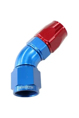 Aeroflow 45 Deg -3AN Full Flow Teflon Hose End - Black - 1 Piece Genuine