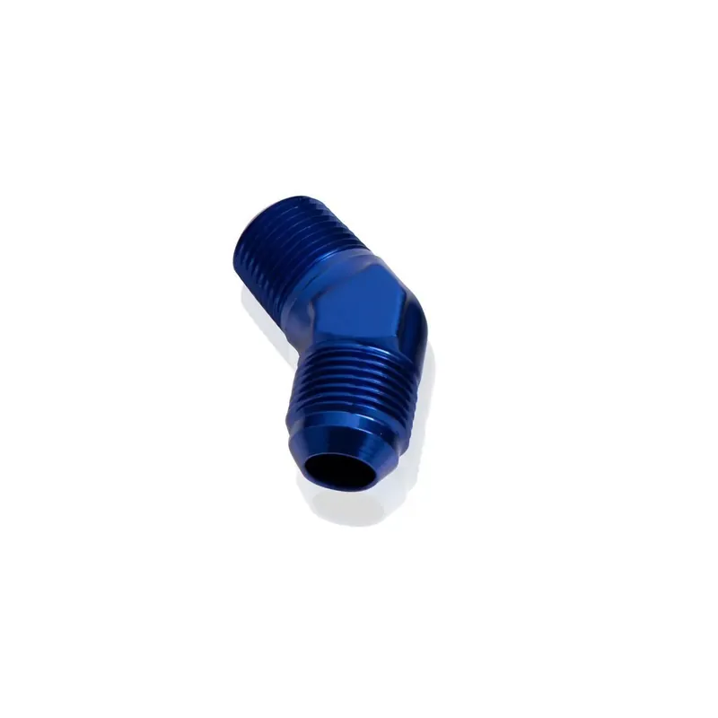 New Arrival Aeroflow 45 Deg 1/2" NPT Male to -6AN - Blue
