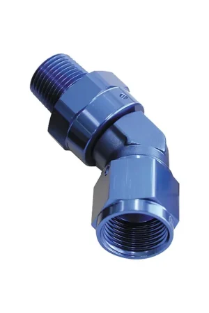 Aeroflow 45 Deg 1/8" NPT To -6AN Swivel Flare Adapter - Black Place Order