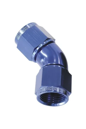 Aeroflow 45 Deg Full Flow Female Swivel Coupler -16AN - Black - 1 Piece One Day Deal
