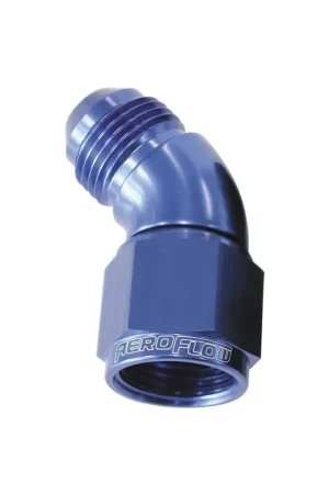 Genuine Aeroflow 45 Deg Full Flow Female to Male Flare Swivel -12AN - Black