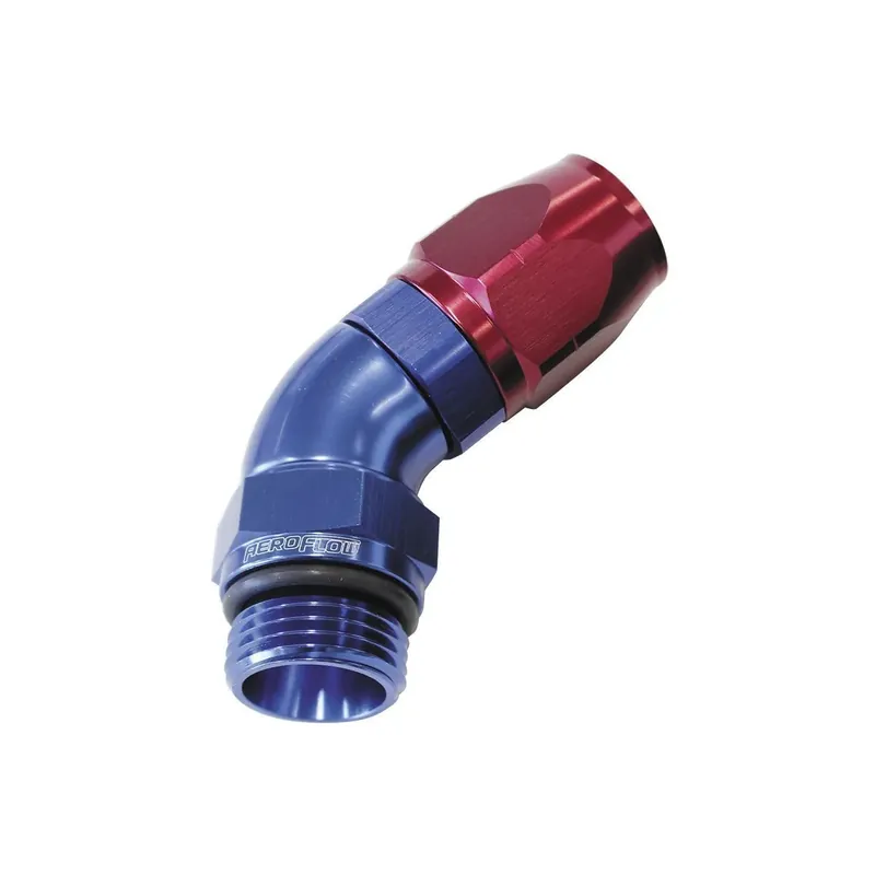 Direct From Manufacturer Aeroflow 45 Deg Male 4 ORB to 6 Full Flow Billet