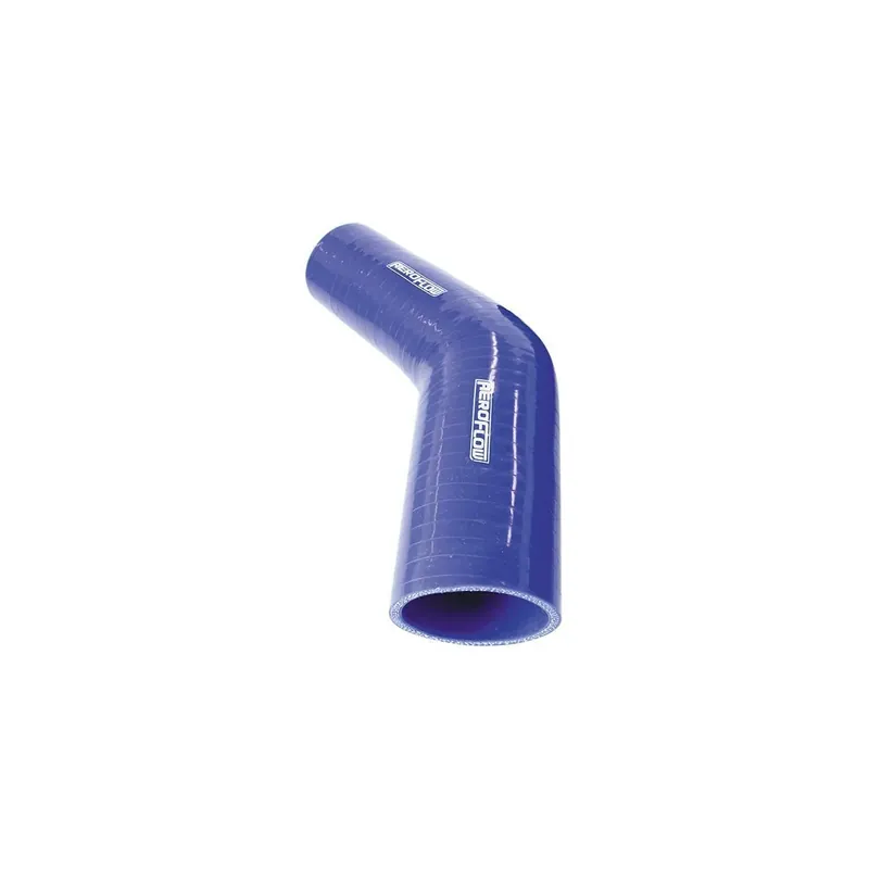 Latest Aeroflow 45 Deg Silicone Hose Reducer - Blue - 140mm Long 19-13mm