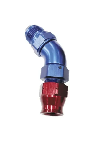 Aeroflow 45 Deg Tube to Male AN Adapter 3/4" to -12AN - Black Viral