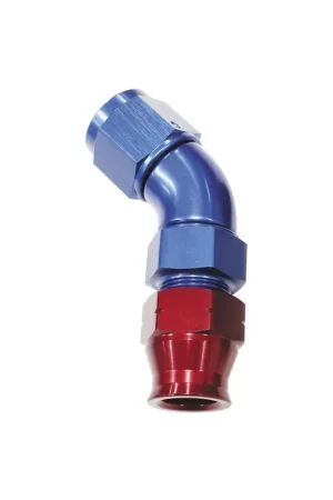 Aeroflow 45 Deg Tube to Male AN Adapter 3/8" to -6AN - Black Seasonal Sale