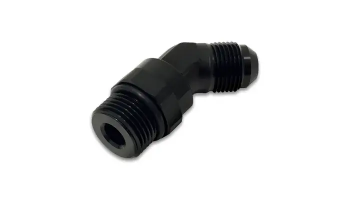 Free Returns Vibrant Performance 45 Degree Swivel Adapter Size: -12 AN to -12 ORB