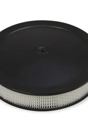 Holley 4500 drop-base air cleaner black w/3" paper filter 16 X 3 chrome or EDP black drop-base air cleaner for 4500 series carburetors with 7-1/4 dia. neck Worldwide Shipping