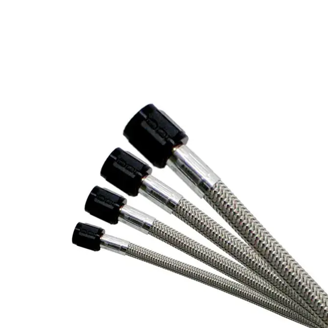 Nitrous Express 4AN 12in Stainless Steel Braided Hose - Black Save Now