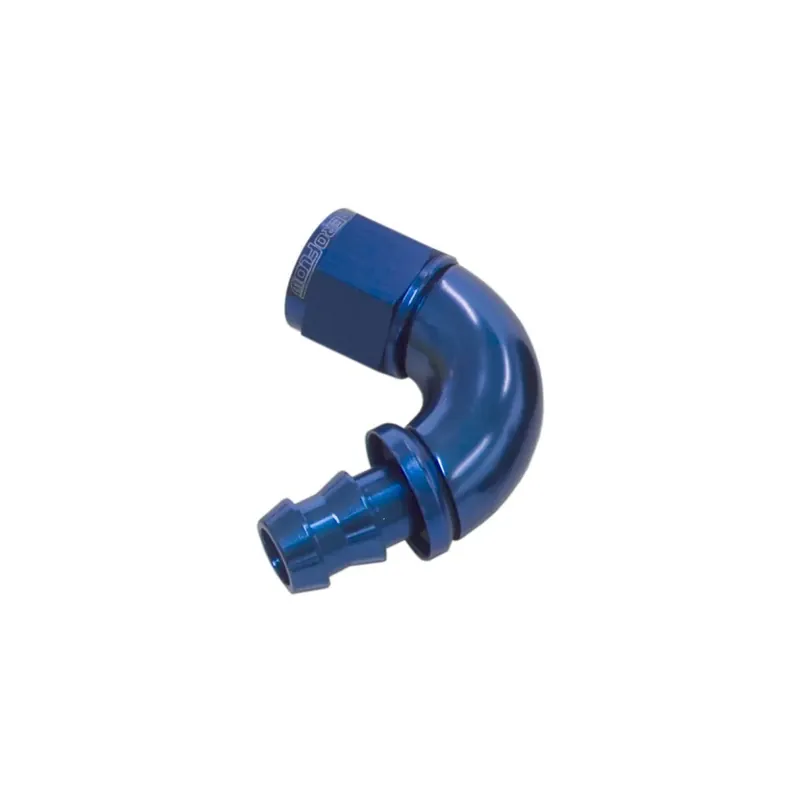 Worldwide Shipping Aeroflow 510 Series Full Flow Tight Radius Push Lok 120 Deg Hose End -4AN - Blk