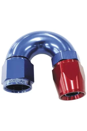 Aeroflow 570 Series 180 Deg Full Flow Hose End -3AN - Black - 1 Piece Authentic