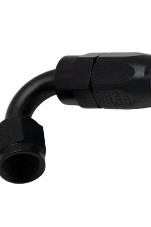 Deatschwerks 6 AN Female Flare Swivel 120-Degree Hose End CPE Anodized Matte Black Best Choice