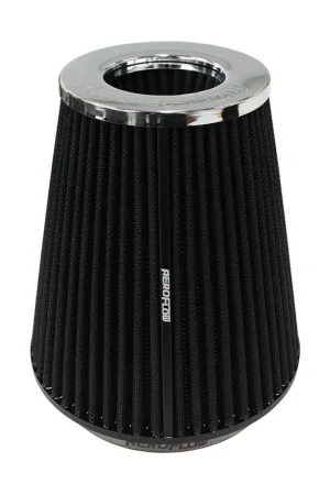 Viral Aeroflow 6" Tapered Inverted Clamp-On Filter 7.5 / 4.7 O.D, 8" - Chrome