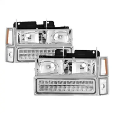 Xtune 92-94 Blazer Full Size Corner/LED Bumper Headlights Chrome HD-JH-CCK88-LED-AM-C-SET - 5069559 Grab Now