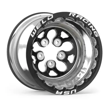 Time-Limited Weld Alpha-1 15x12 / 5x4.5 BP / 5in. BS Black Wheel - Black Single Beadlock MT - 83B512210F