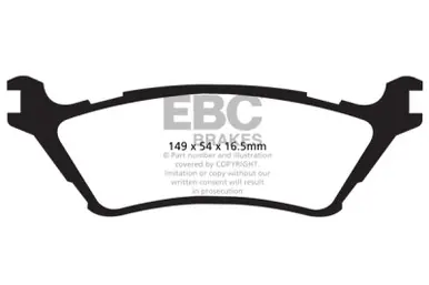 EBC 15+ Ford F150 2.7 Twin Turbo (2WD) Extra Duty Rear Brake Pads - ED91891 Seasonal Sale