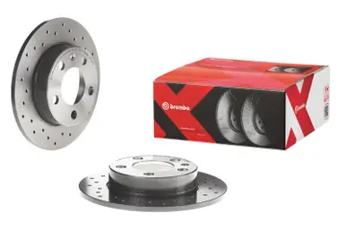 Factory Price Brembo 10-13 Audi A3/15-16 A3/12-17 VW Beetle Front Premium Xtra Cross Drilled UV Coated Rotor - 09.9145.1X
