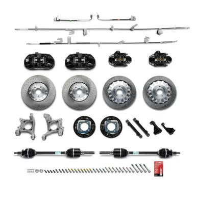 Ford Racing 15-21 Mustang GT/ 2.3L EcoBoost GT350R Brake Upgrade Kit - Black - M-2300-YBK Best Seller