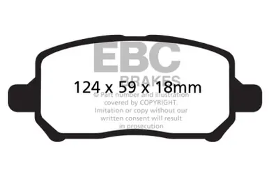 Direct From Factory EBC 05-10 Chevrolet Cobalt 2.2 4 Lug Ultimax2 Front Brake Pads - UD956